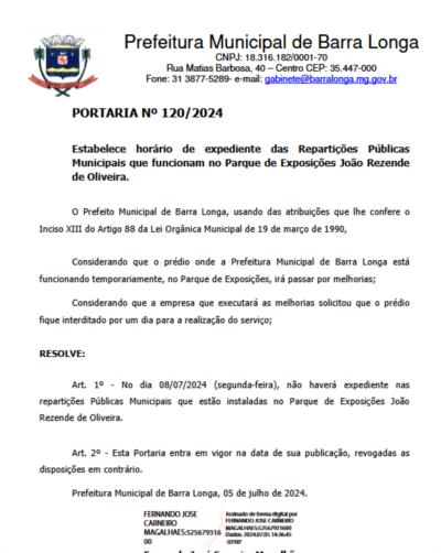 Portaria nº 100/2024