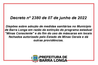 Decreto nº 2380 de 07 de junho de 2022