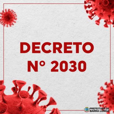 Decreto Municipal n°2030/2021