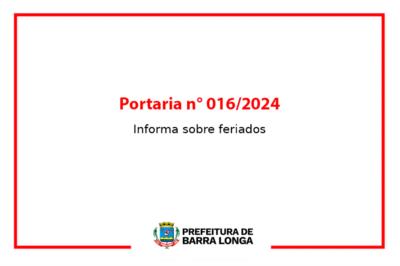 Portaria nº 016/2024