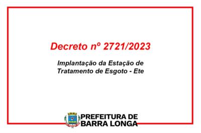 Decreto n° 2721/2023
