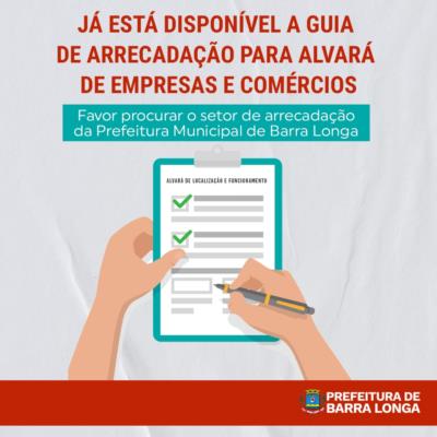 ARRECADAÇÃO PARA ALVARÁ
