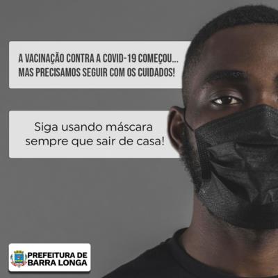 Siga usando máscara sempre que sair de casa!