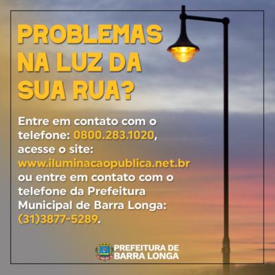 Problemas na luz da sua rua?