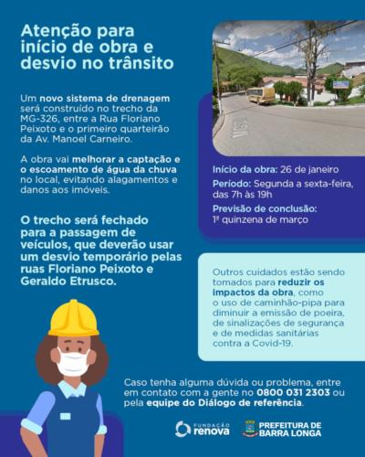 Início das obras de melhoria operacional em Barra Longa