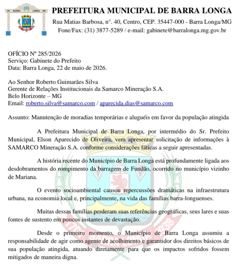 OFÍCIO Nº 285/2026