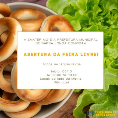 ABERTURA DA FEIRA LIVRE