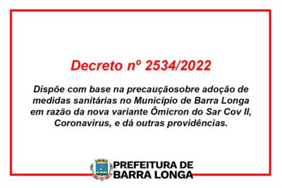 Decreto 2534/2022 de 25 de novembro de 2022