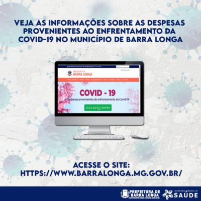 Informações sobre as despesas provenientes ao enfrentamento da Covid-19