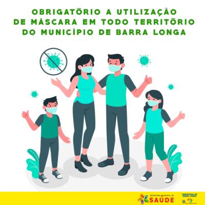 Obrigatório o uso de máscaras