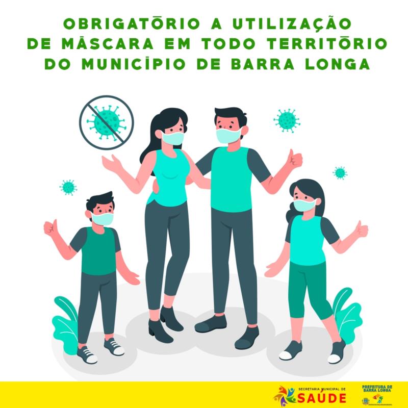 Obrigatório o uso de máscaras