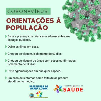 Orientações à população
