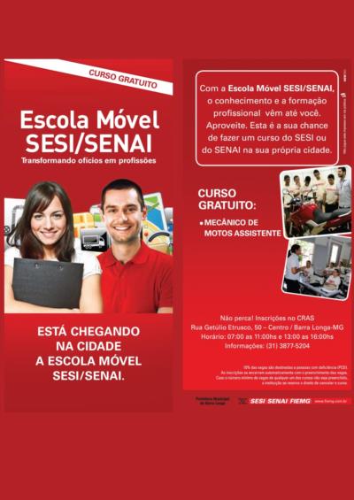 Prefeitura oferece curso de qualificação através do SENAI
