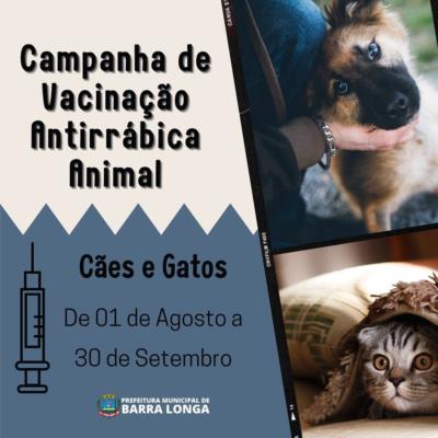 Campanha de Vacinação Antirrábica Animal.